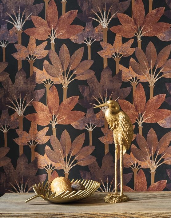 Casadeco - Babel Encre / Rouille Babylone Cad