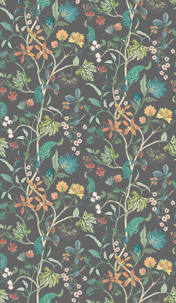 Osborne & Little - Chellah Byzance Chellah Charcoal.