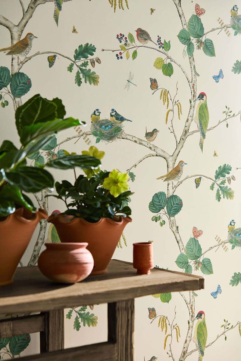 Sanderson - Woodland Chorus Botanical Arboretum Wallpapers