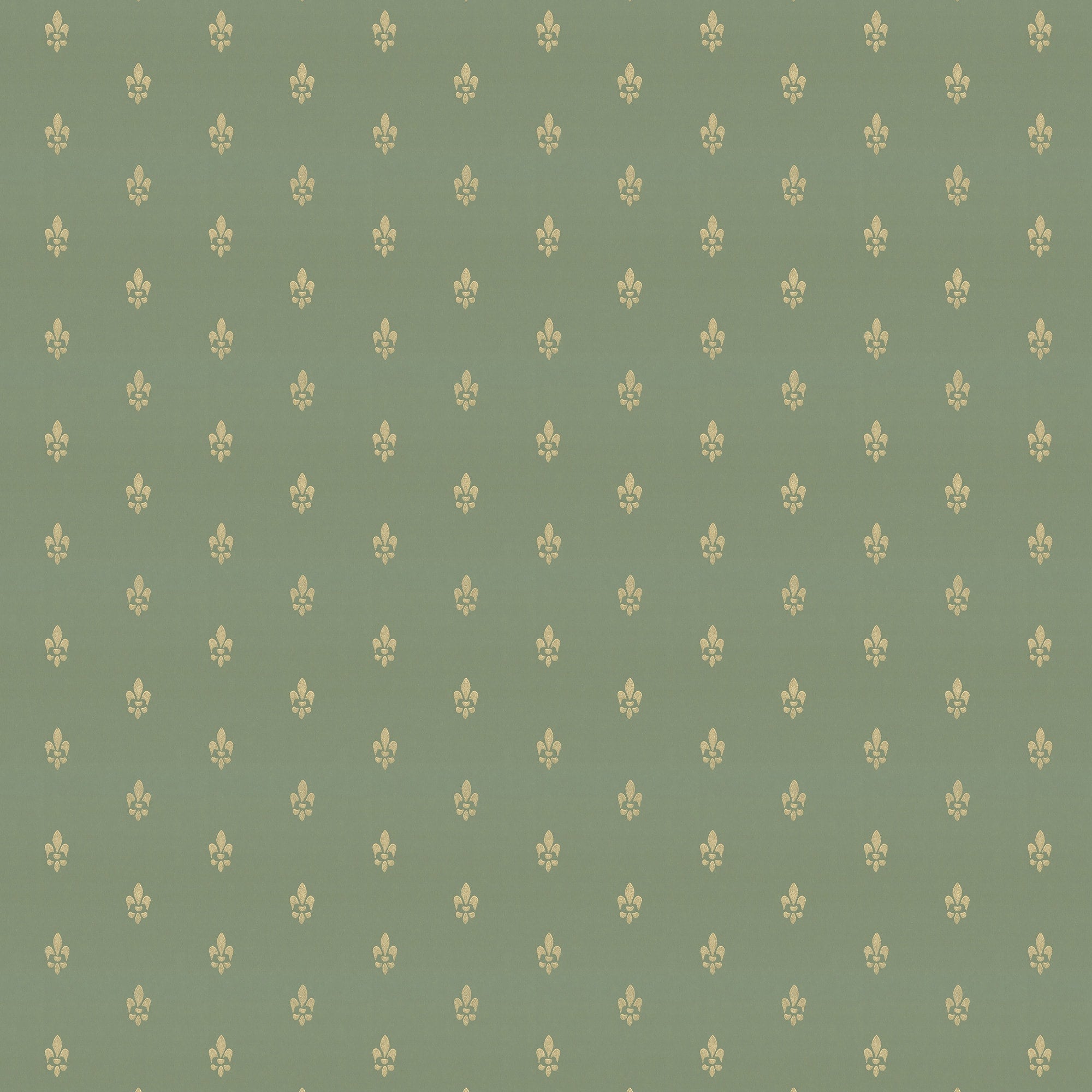 Lim & Handtryck - Fransk lilja - Grön/Guld x118-54