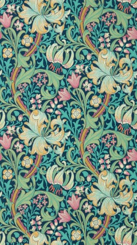 Morris & Co - Golden Lily Galactic Ink Bedford Park Wallpapers