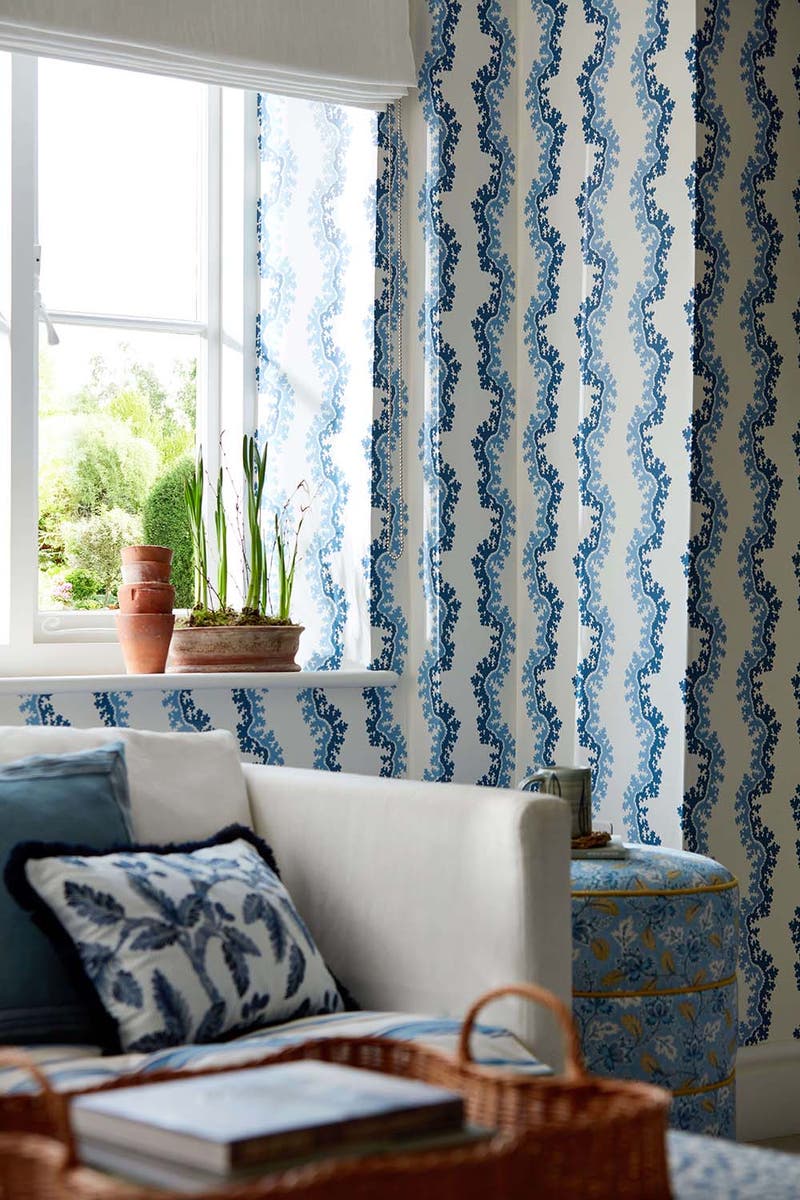 Sanderson - Oxbow Indigo Arboretum Wallpapers