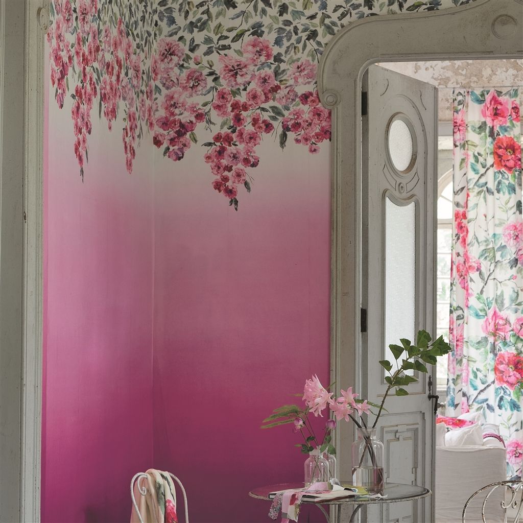 Designers Guild - Trailing Rose - Panel Shanghai Garden