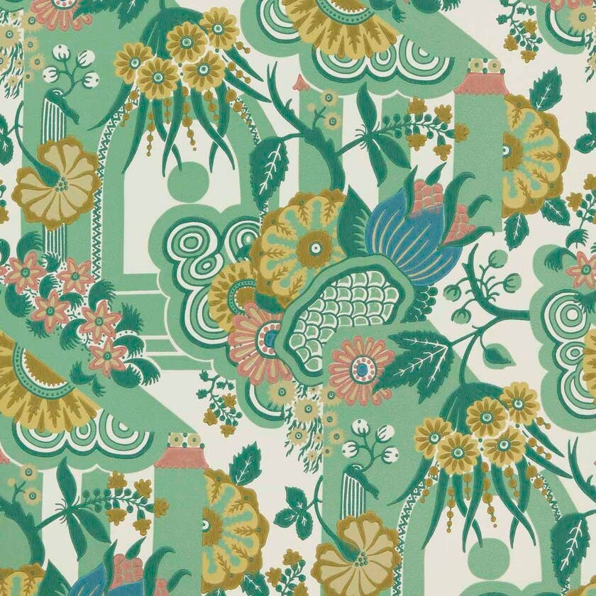 Pineapple Garden verde V&A Decorative Papers 2