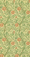 Sweet Briar Green/Rust Morris and Friends Wallpa