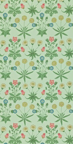Morris & Co - Daisy Pale Green/Rose Archive II Wallpapers