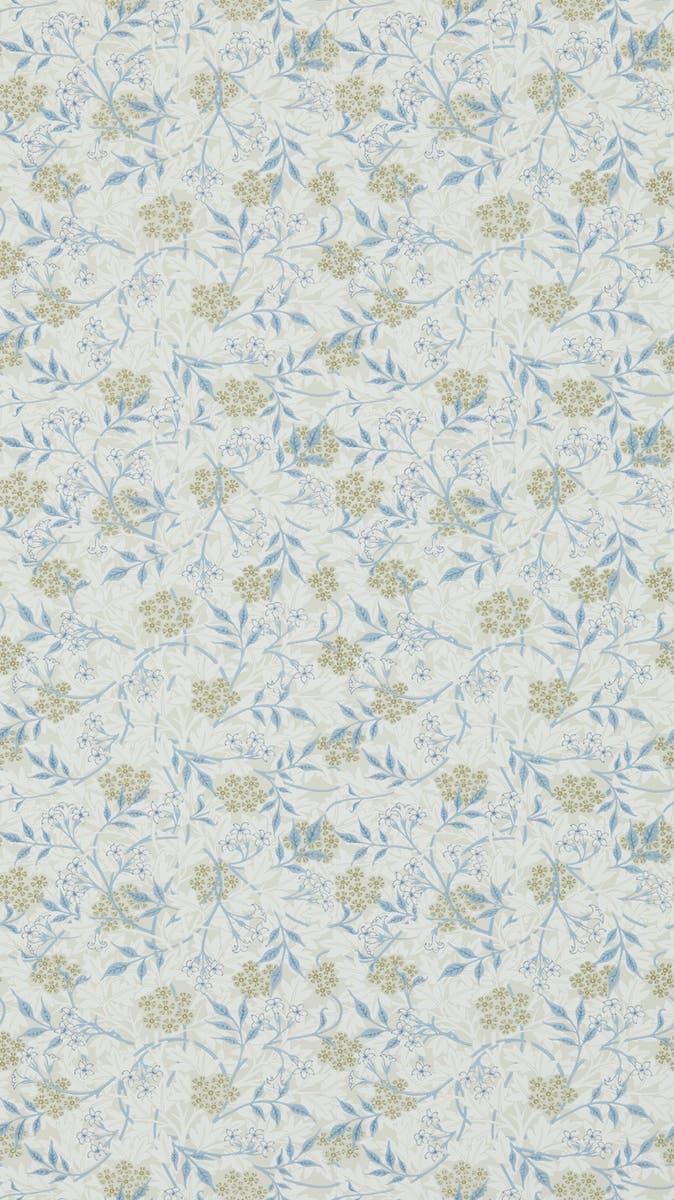 Morris & Co - Jasmine Ecru/Woad Morris 160th Anniversary