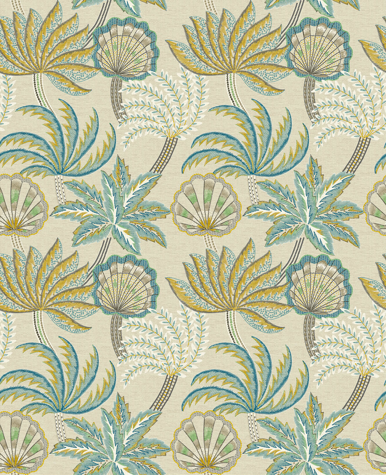 Osborne & Little - Ravenala Irisa Ravenala Petrol/Gol