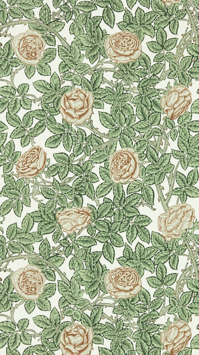 Morris & Co - Rambling Rose Leafy Arbou Emery Walker`s House Wall