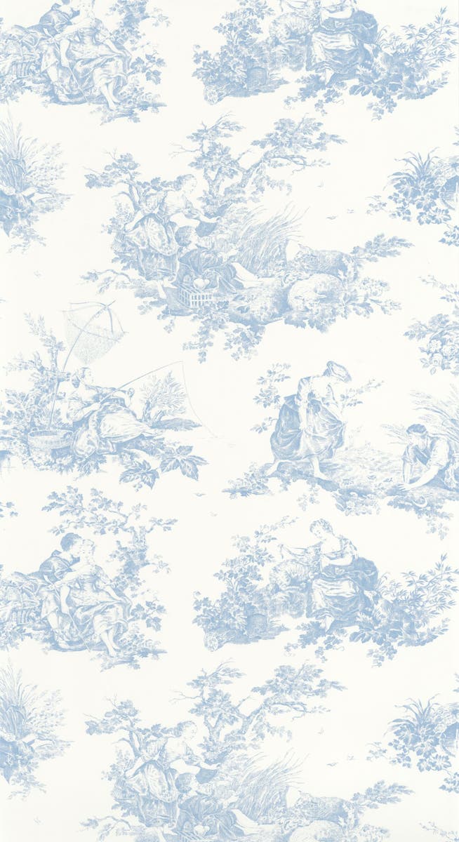 Casadeco Scene D'Été Bleu Porcelaine