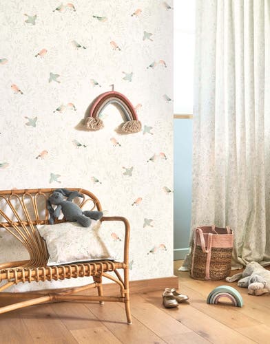 Casadeco - Flying Bird Vert Amande Once Upon A Time