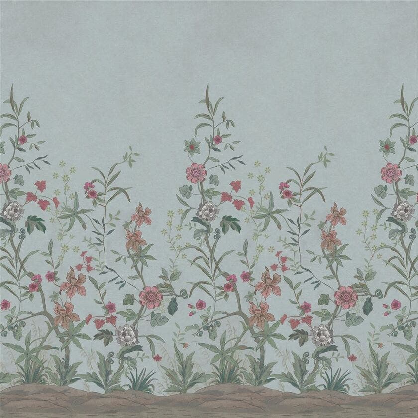 Peacock Toile Scene 3 Picture Book Wallpapers I