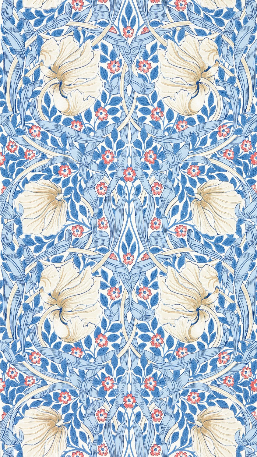 Morris & Co - Pimpernel Woad Simply Morris Wallpapers