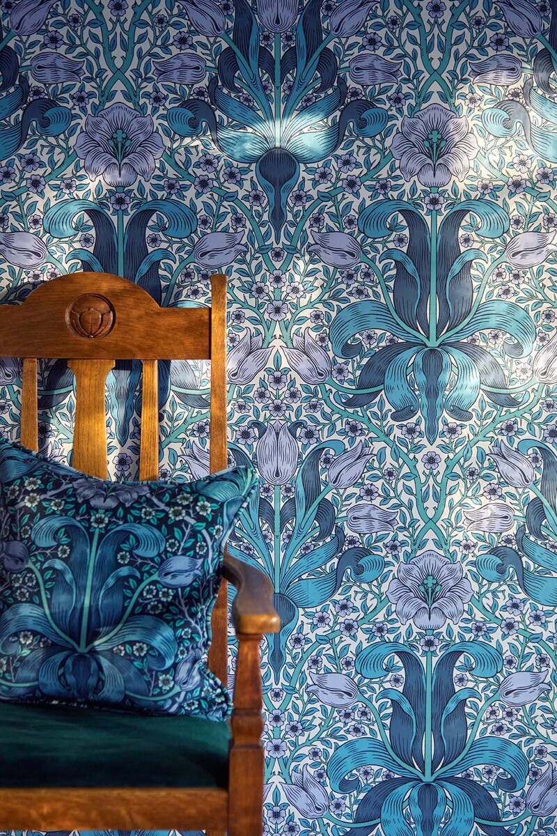 Spring Thicket Indigo/Lil Bedford Park Wallpapers