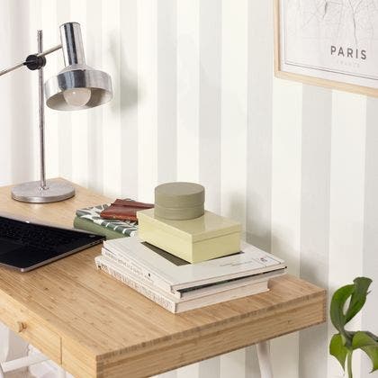 Caselio - Linen Lines Gris Souris Basics