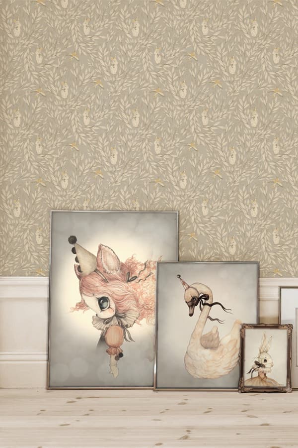 Misty Leaf Fauna Grey MM-0506