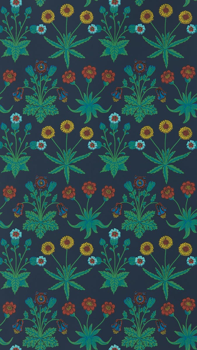 Morris & Co - Daisy Midnight Bedford Park Wallpapers