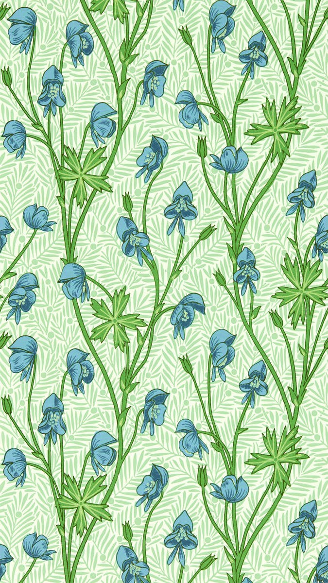Monkshood Cobalt/Goblin G Bedford Park Wallpapers