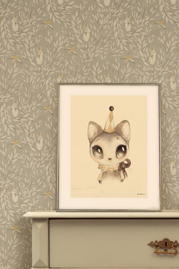 Misty Leaf Fauna Grey MM-0506