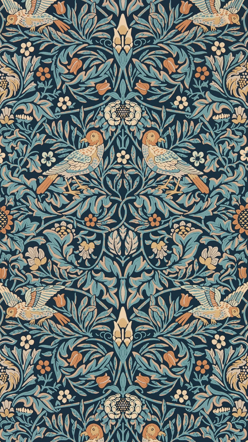 Morris & Co - Bird Webbs Blue Emery Walkers House Wall