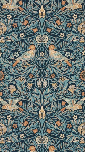Morris & Co - Bird Webb`s Blue Emery Walker`s House Wall