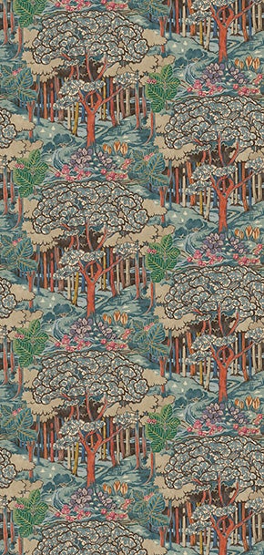 GP&J Baker - Brantwood Ruskin Red Teal BW45106-4