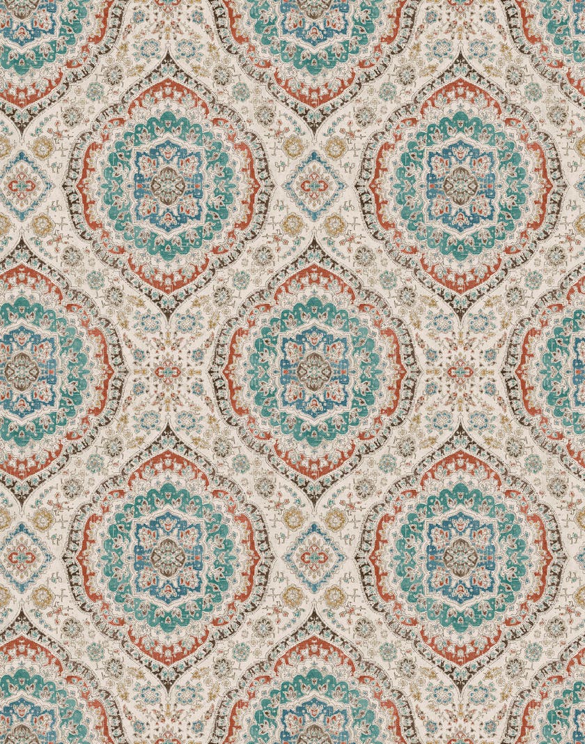 Nina Campbell - Karabali Teal Russet