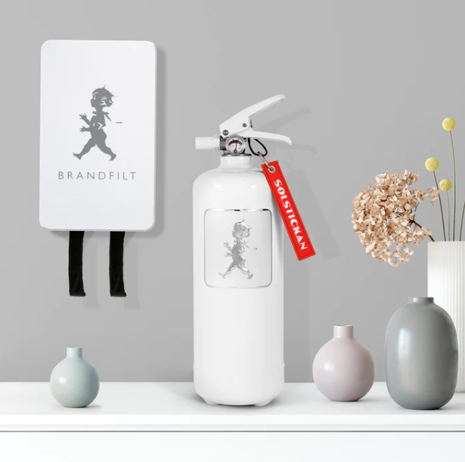 Brandsläckare 2 kg Vit/Silver