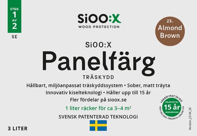 SiOO:X Panelfärg Träskydd 10L Almond Brown