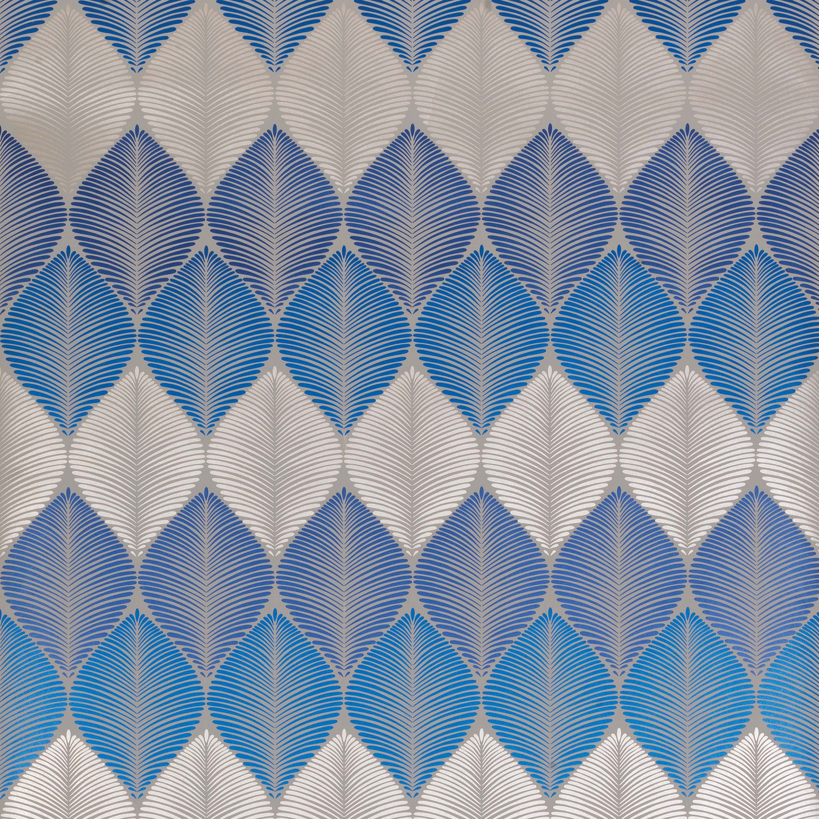 Osborne & Little - Leaf Fall Meatallic Navy