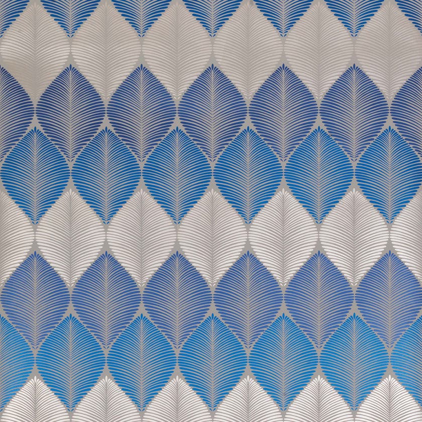 Osborne & Little - Leaf Fall Meatallic Navy