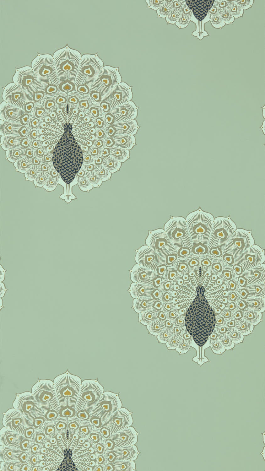 Sanderson - Kalapi Sea Glass Caspian Wallpapers