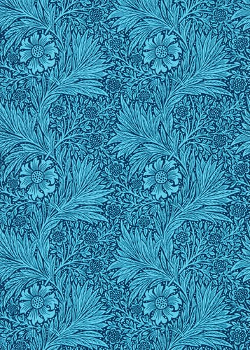 Morris & Co - Marigold Navy Queen Square Wallpapers