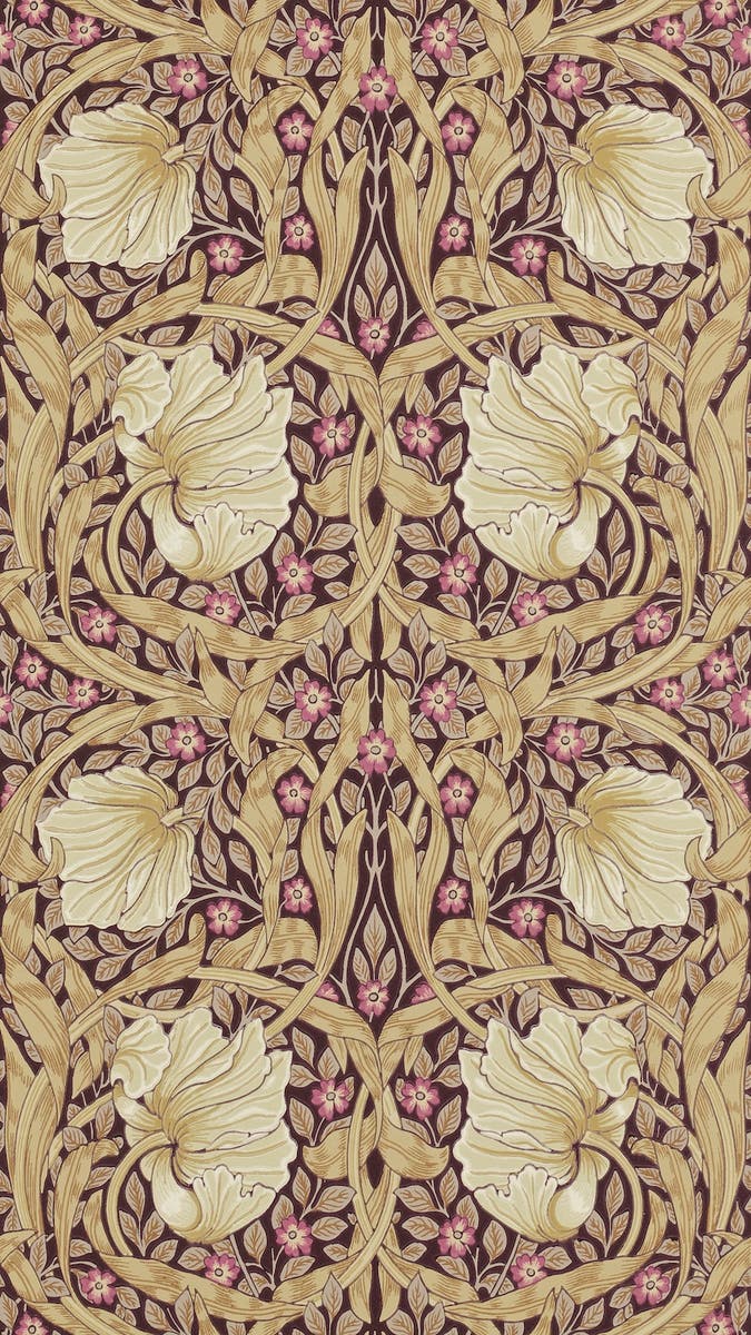 Morris & Co - Pimpernel Fig/Sisal Morris and Friends Wallpa