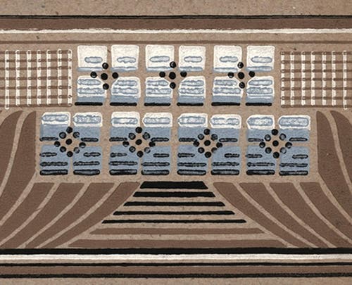 Lim & Handtryck - Wienerjugend - Kvist/Blå B16-40