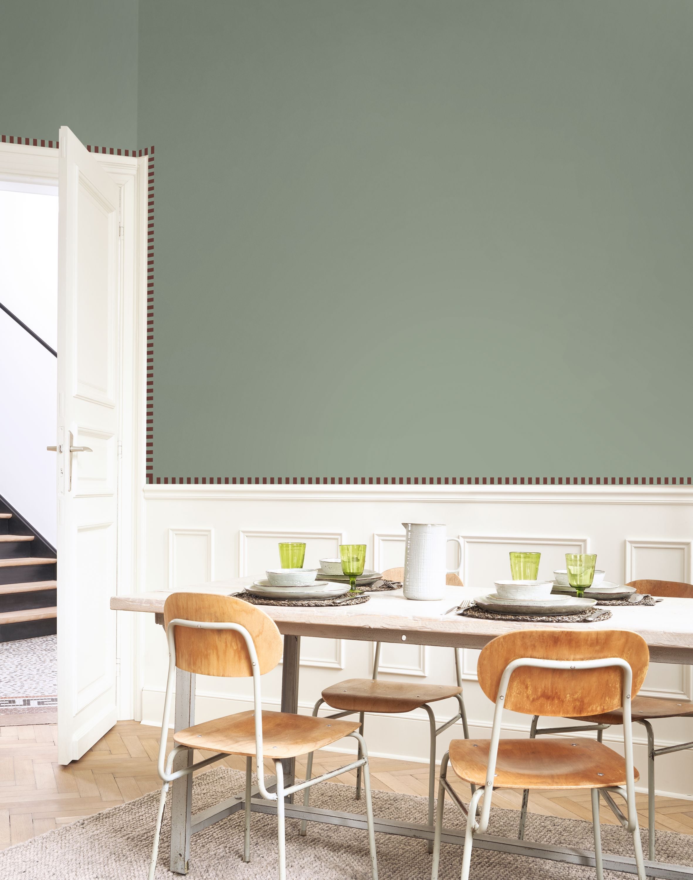 Casadeco - La Retro Celadon / Amaren Galons & Frises