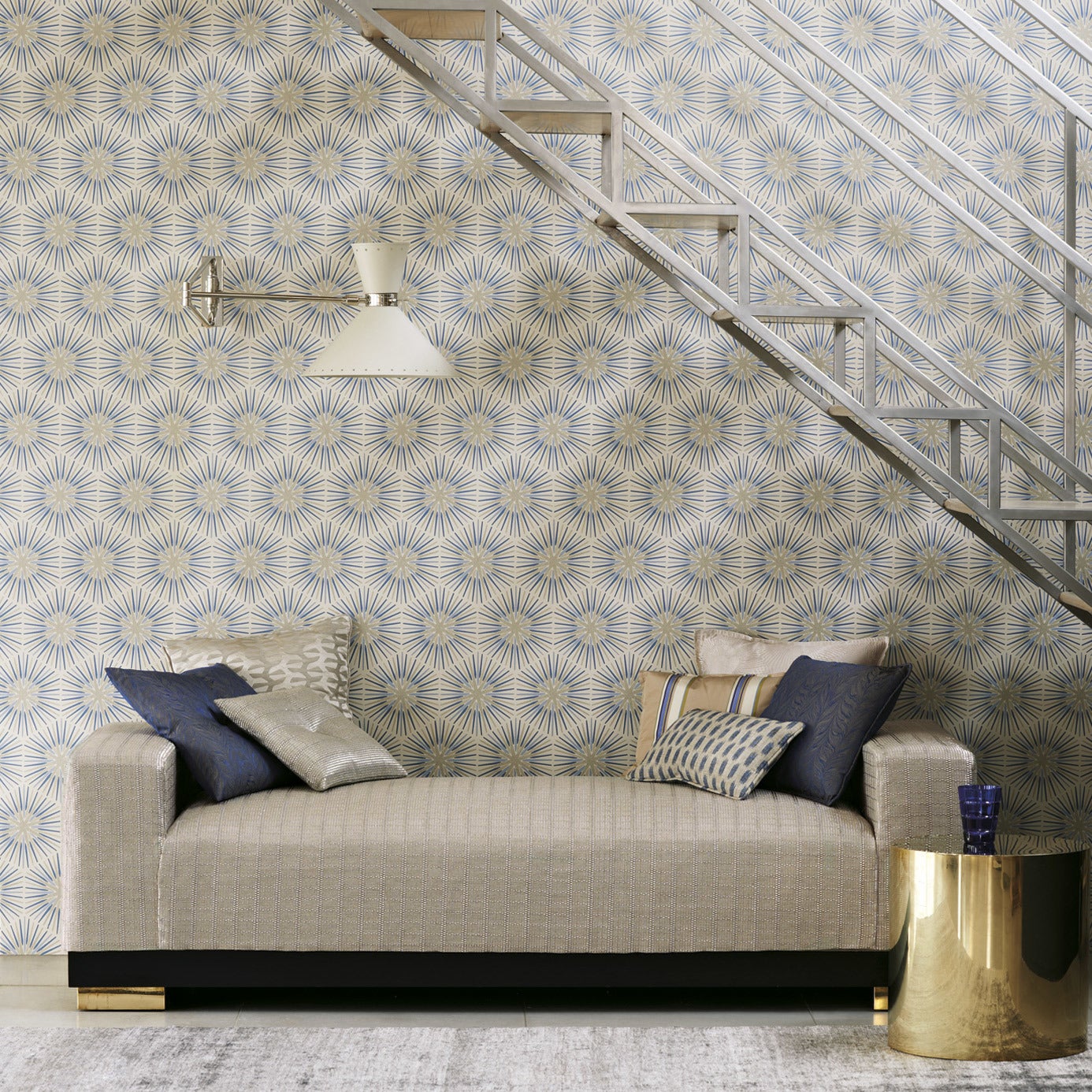 Zoffany - Spark Sapphire Quartz Wallpapers