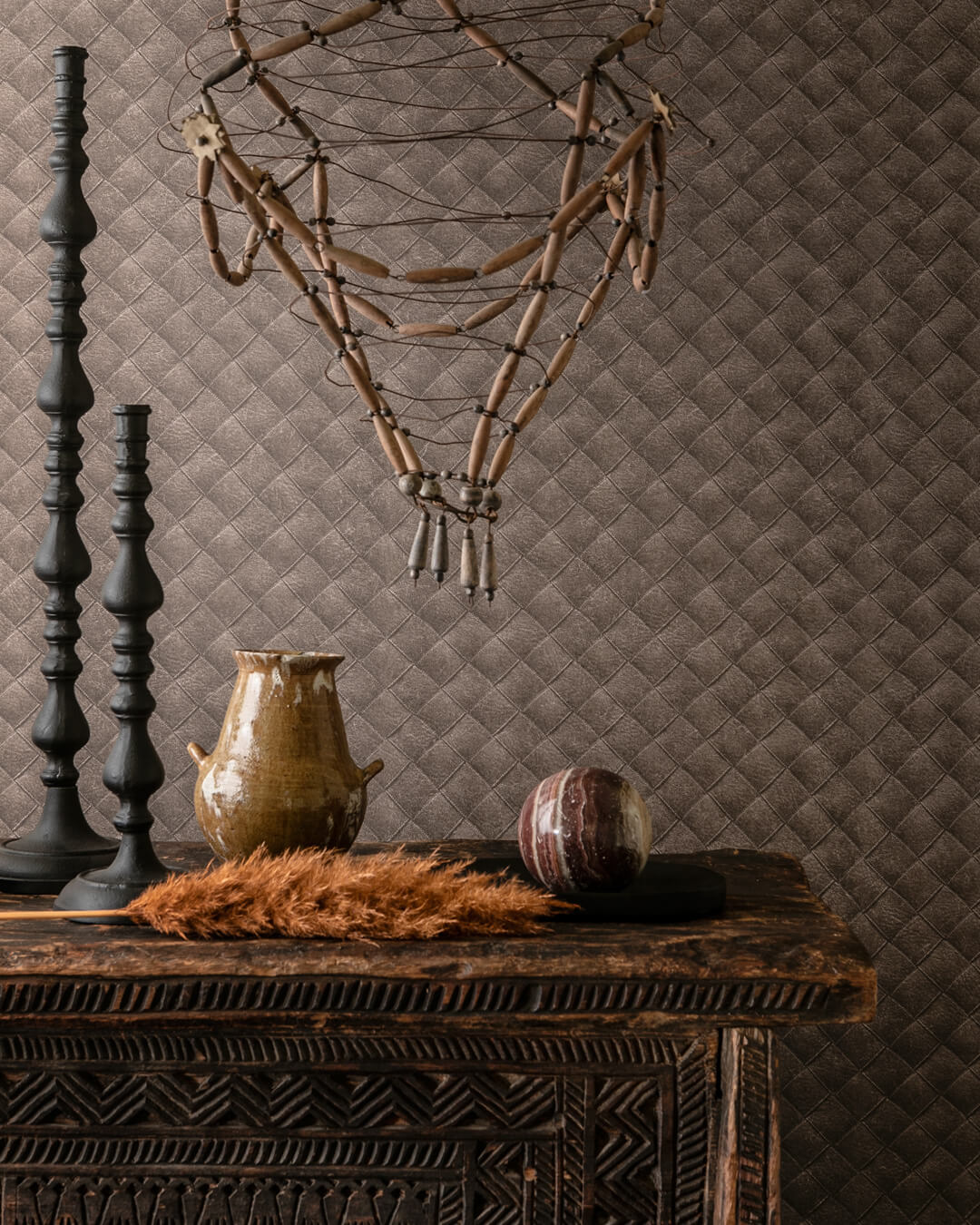 Midbec Tapeter - Leather Patchwork