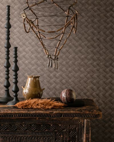 Midbec Tapeter - Leather Patchwork