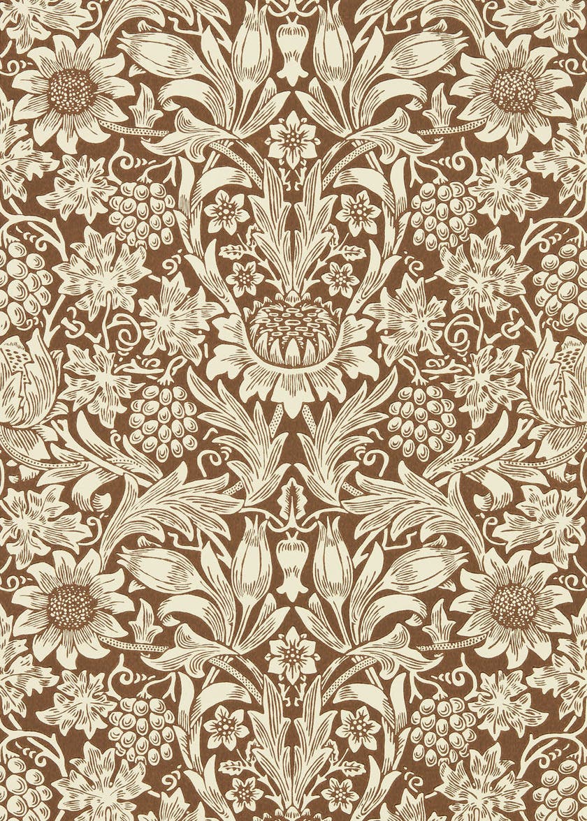 Sunflower Chocolate/Cream Queen Square Wallpapers