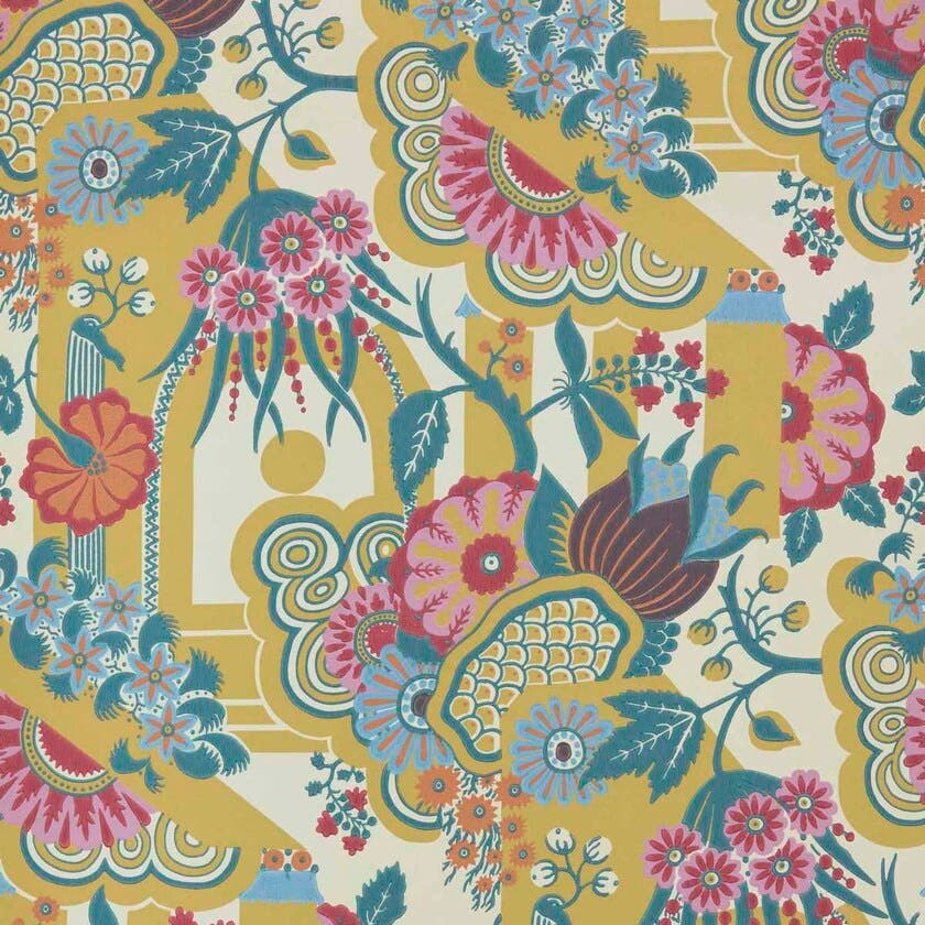 Pineapple Garden yellow V&A Decorative Papers 2