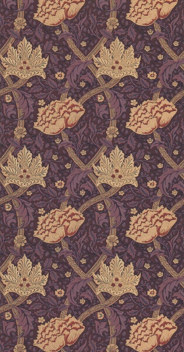 Windrush Aubergine/Wine Morris and Friends Wallpa