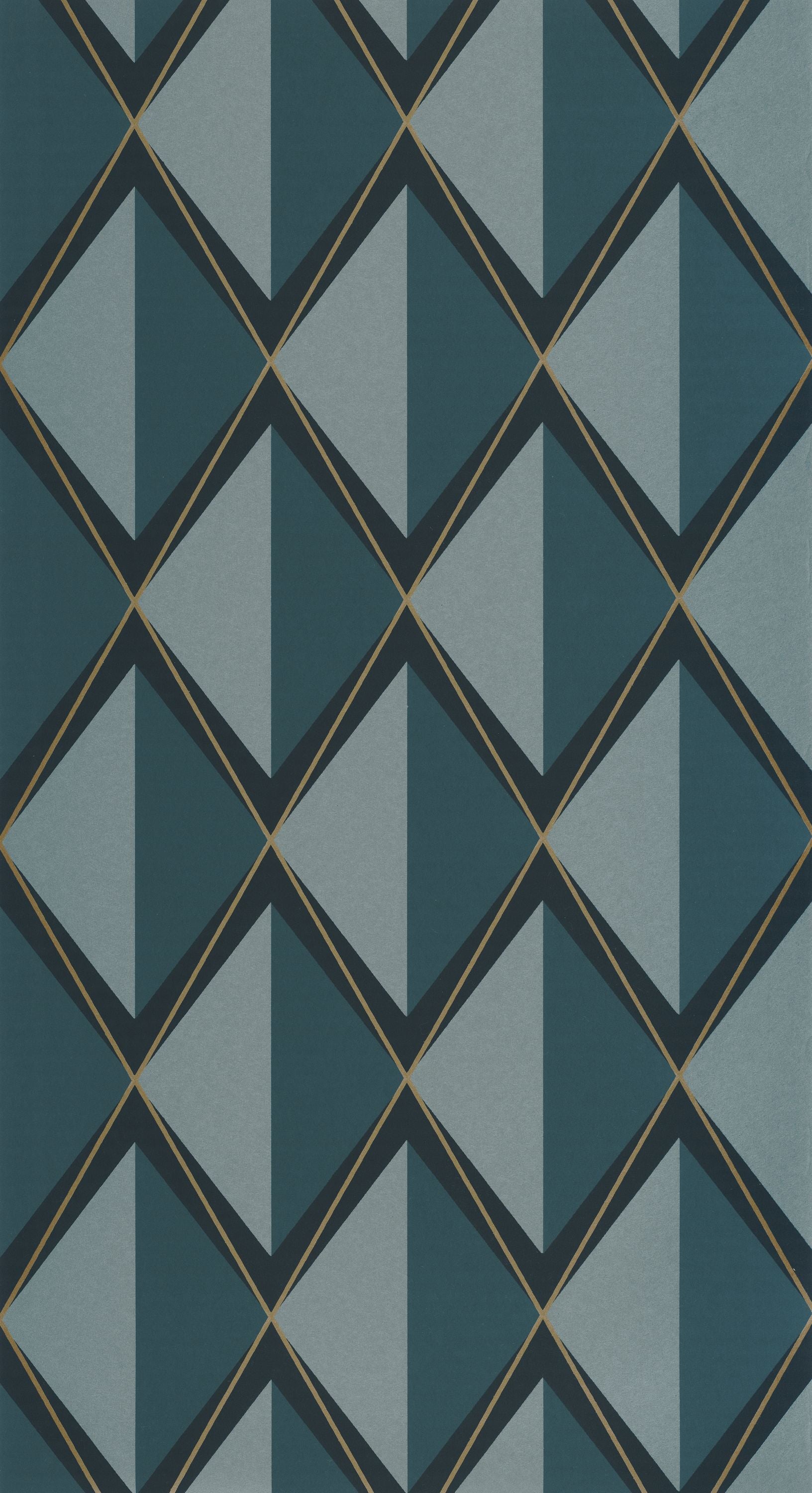 Casadeco - Chaplin Bleu Petrole Annees Folles