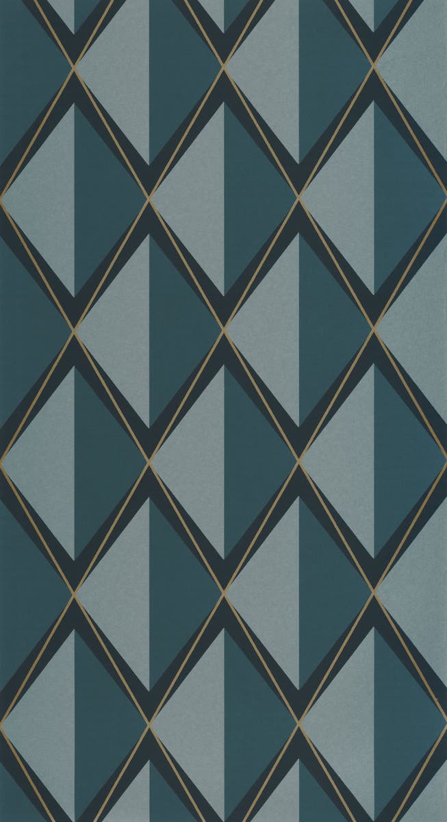 Casadeco - Chaplin Bleu Petrole Annees Folles