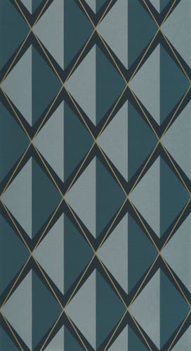 Casadeco - Chaplin Bleu Petrole Annees Folles