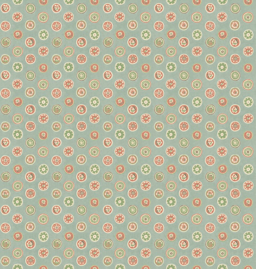 Court Buttons Aqua/Red