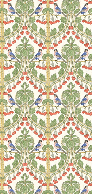 GP&J Baker - Brantwood Birds & Cherries Multi BW45100-4