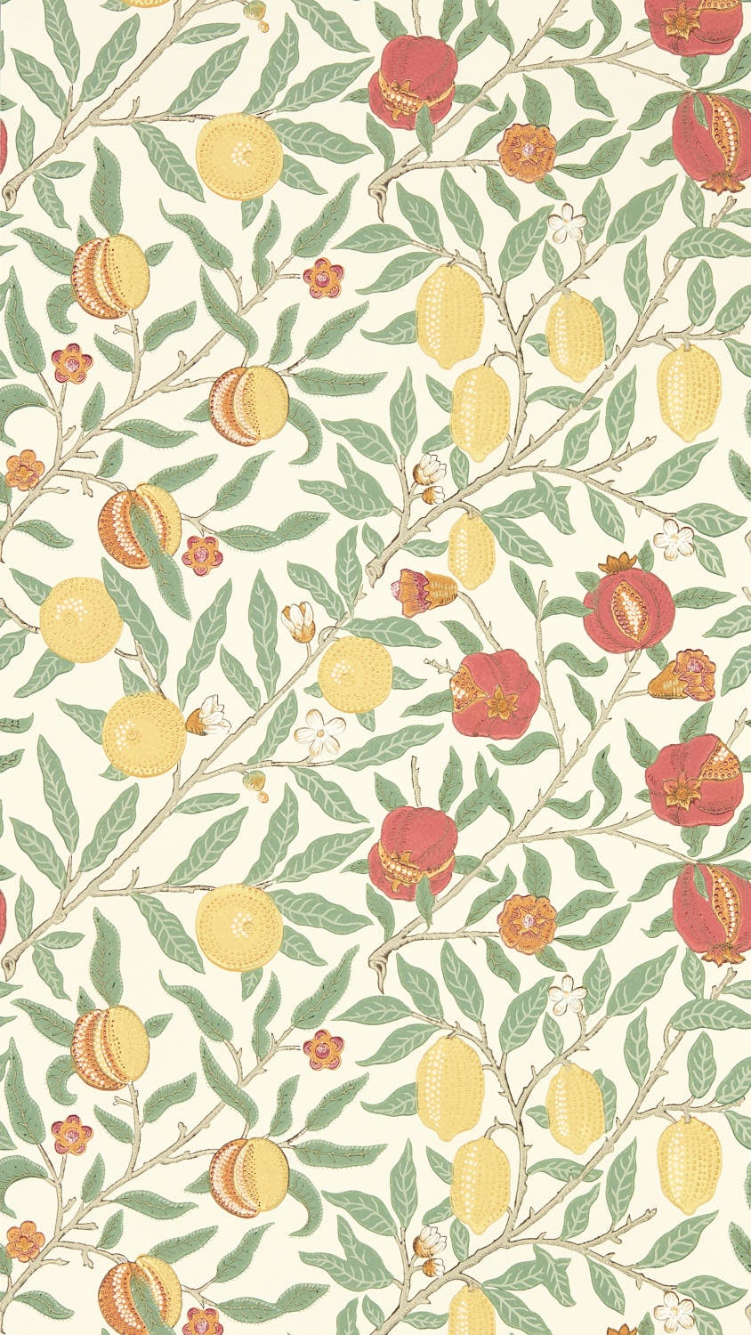 Morris & Co - Fruit Bayleaf/Russet Simply Morris Wallpapers