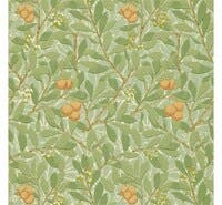 Arbutus Green/Terracotta Morris and Friends Wallpa