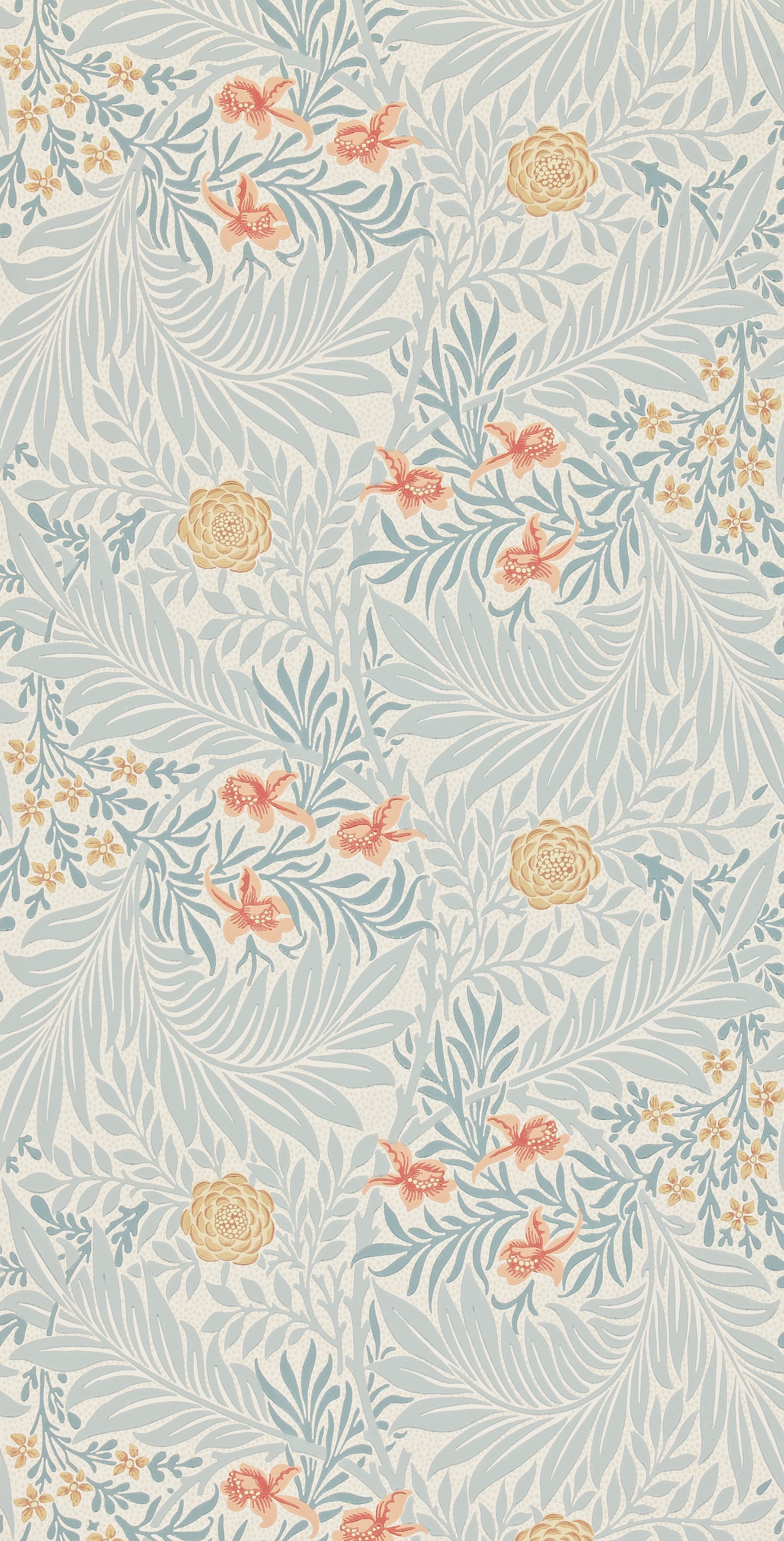 Morris & Co - Larkspur Slate/Russet Morris and Friends Wallpa